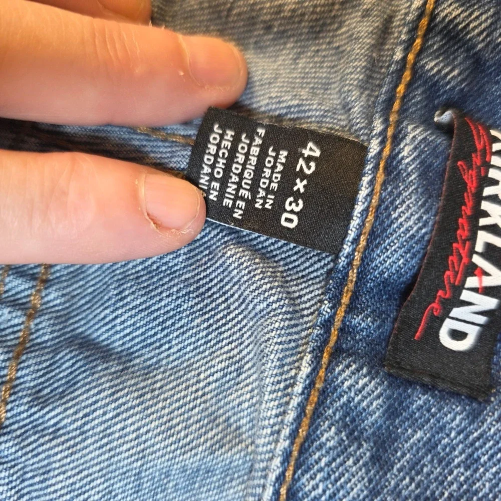 Kirkland Signature Mens Relaxed Fit Denim Jeans Blue 42x30 Vintage Look